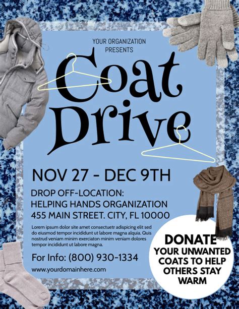 Coat Drive Flyer Design Inspiration